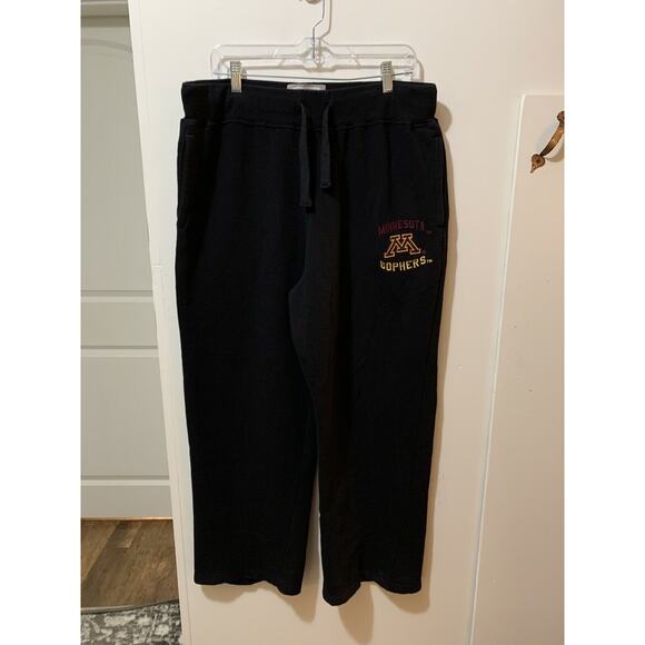 E5 MN Golden Gophers Black Sweatpants Mens XL Stitched‎ Logo Basketball Football - Picture 1 of 10